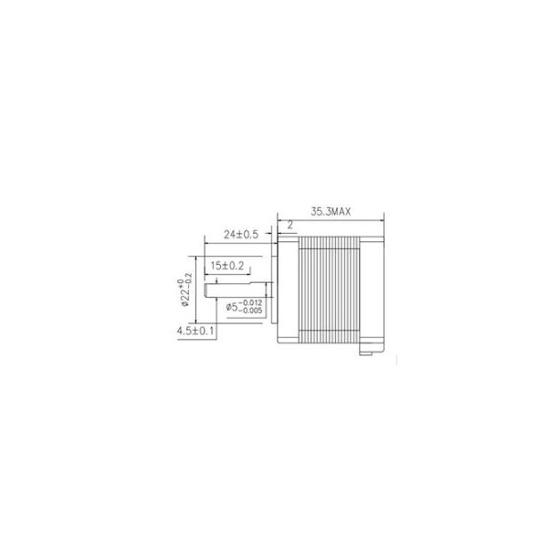 Moteur Pas à Pas Nema 14 STEPPERONLINE - 1,8° - 0,5A - 23 Ncm - Pour Imprimante 3D Et CNC